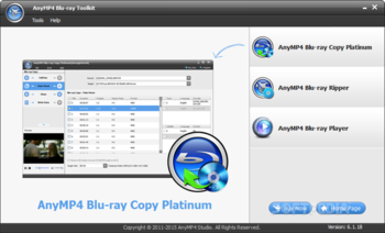 AnyMP4 Blu-ray Toolkit screenshot