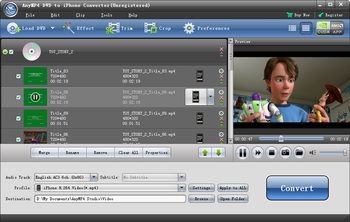 AnyMP4 DVD to iPhone Converter screenshot