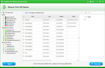 AnyMP4 Free iPhone Data Recovery screenshot