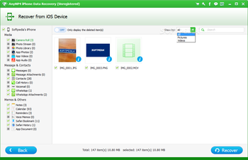 AnyMP4 iPhone Data Recovery screenshot 3