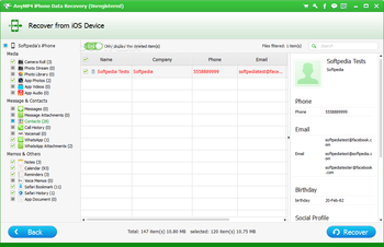 AnyMP4 iPhone Data Recovery screenshot 4