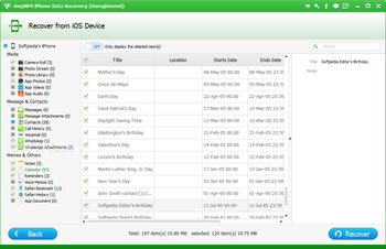 AnyMP4 iPhone Data Recovery screenshot 5
