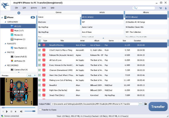 AnyMP4 iPhone to PC Transfer screenshot
