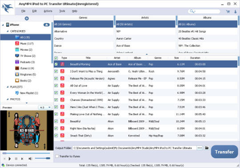 AnyMP4 iPod to PC Transfer Ultimate screenshot