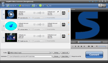 AnyMP4 Video Converter screenshot