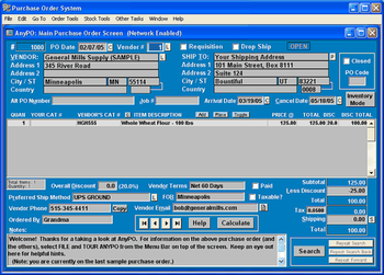 AnyPO: Purchase Order System screenshot