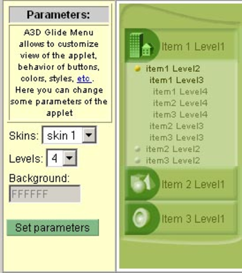 Anything3D Glide Menu screenshot
