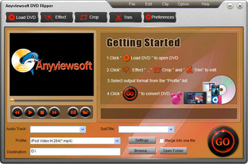 Anyviewsoft DVD Ripper screenshot