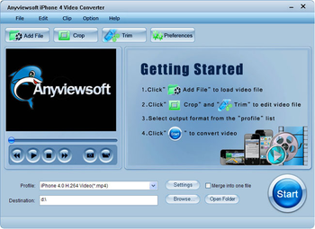 Anyviewsoft iPhone 4 Video Converter screenshot 2
