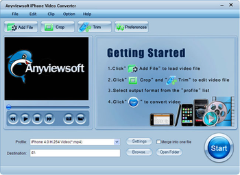 Anyviewsoft iPhone Video Converter screenshot