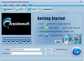 Anyviewsoft Pocket PC Video Converter screenshot 2