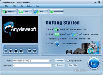 Anyviewsoft PS3 Video Converter screenshot 3