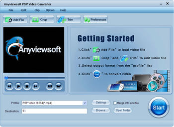 Anyviewsoft PSP Video Converter screenshot 2