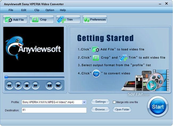 Anyviewsoft Sony XPERIA Video Converter screenshot 3