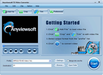 Anyviewsoft TS Video Converter screenshot
