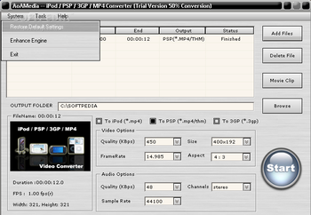 AoA iPod / PSP / 3GP / MP4 Converter screenshot 3