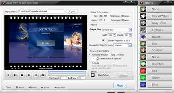 Aoao SWF to GIF Converter screenshot 2