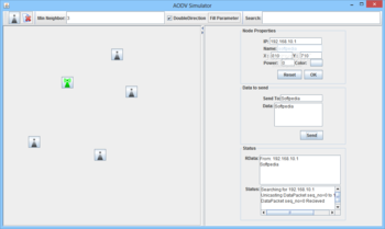 AODV Simulator screenshot