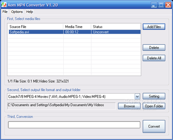 Aom MP4 Converter screenshot