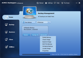 AOMEI Backupper Professional screenshot