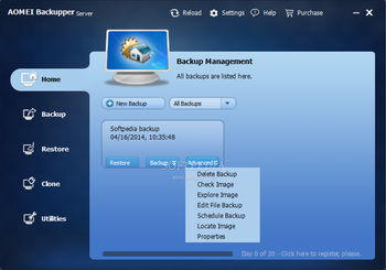 AOMEI Backupper Server screenshot