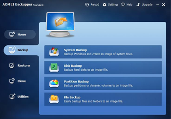 AOMEI Backupper Standard 2.8 screenshot