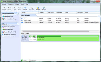 Aomei Dynamic Disk Manager Home Edition screenshot