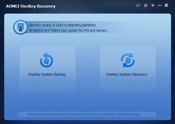 AOMEI OneKey Recovery screenshot