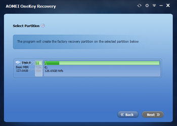 AOMEI OneKey Recovery screenshot 2