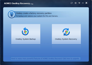 Aomei OneKey Recovery Free Edition screenshot