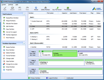 AOMEI Partition Assistant Lite Edition screenshot