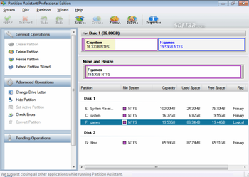 AOMEI Partition Assistant Professional Edition screenshot 2