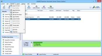 Aomei Partition Assistant Server Edition screenshot 3