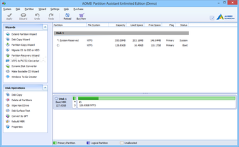 AOMEI Partition Assistant Technician Edition screenshot