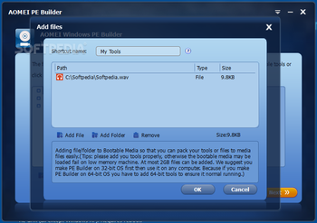 AOMEI PE Builder screenshot 2