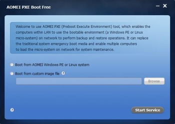 AOMEI PXE Boot Free screenshot