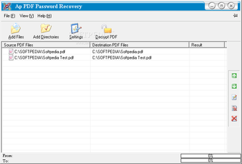 Ap PDF Password Recovery ( pdf decrypt ) screenshot