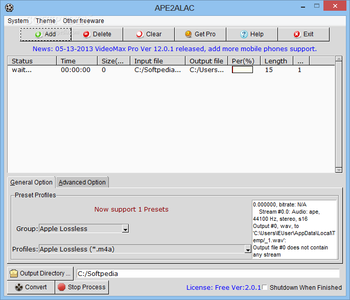 APE2ALAC screenshot