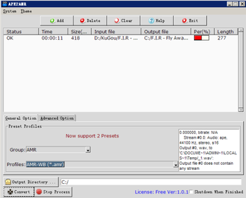 APE2AMR screenshot