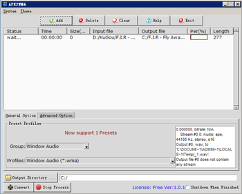 APE2WMA screenshot