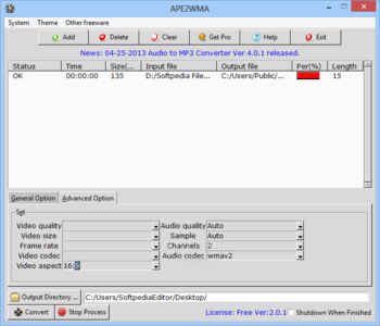 APE2WMA screenshot 2