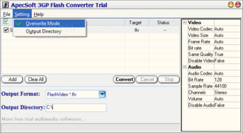 ApecSoft 3GP Flash Converter screenshot 3