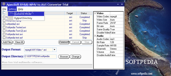ApecSoft RMVB WMV to AVI Converter screenshot 2