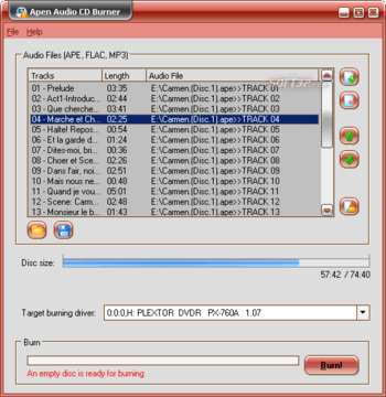 Apen Audio CD Burner screenshot 3