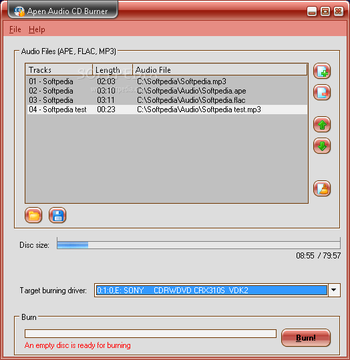 Apen Audio CD Burner screenshot