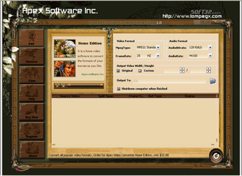 Apex MPEG Video Converter Home Edition screenshot 2