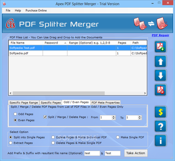 Apex PDF Splitter Merger screenshot 3
