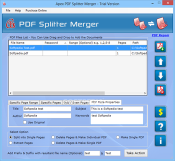 Apex PDF Splitter Merger screenshot 4