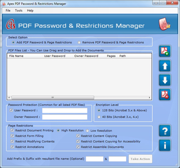 Apex Remove PDF Security screenshot