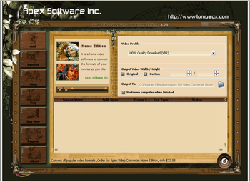 Apex RM Video Converter Home Edition screenshot 2